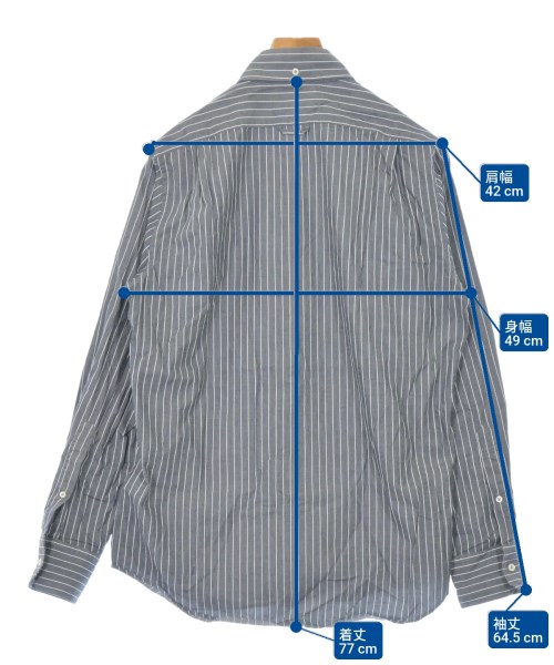 THOM BROWNE（トムブラウン）カジュアルシャツ グレー サイズ:3(L位) メンズ/2200678853023