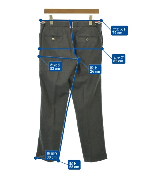 THOM BROWNE（トムブラウン）スラックス グレー サイズ:L メンズ/2200698178076