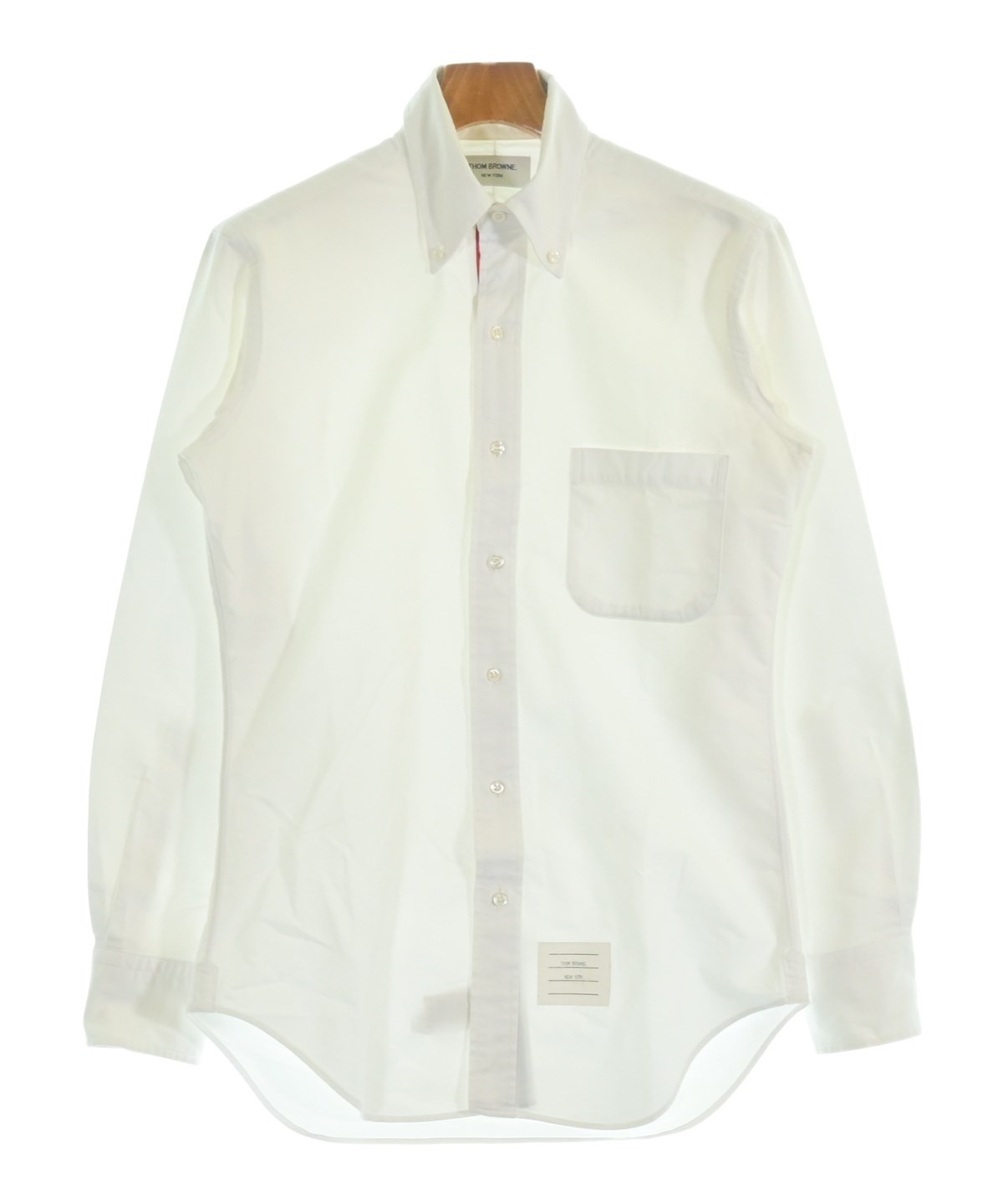 THOM BROWNE（トムブラウン）ドレスシャツ 白 サイズ:1(S位) メンズ