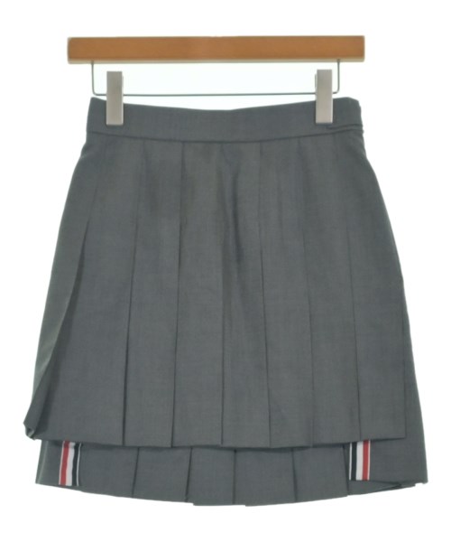 THOM BROWNE(トムブラウン)ミニスカート グレー サイズ:34(XXS位)/2200698440012