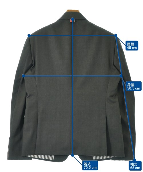 THOM BROWNE（トムブラウン）テーラードジャケット グレー サイズ:52(XXL位) メンズ/2200701592011