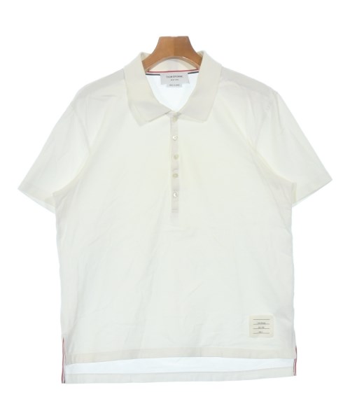THOM BROWNE(トムブラウン)ポロシャツ 白 サイズ:3(L位)/2200657706036
