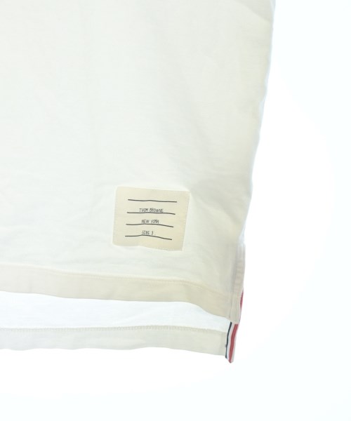 THOM BROWNE（トムブラウン）ポロシャツ 白 サイズ:3(L位) メンズ/2200657706036