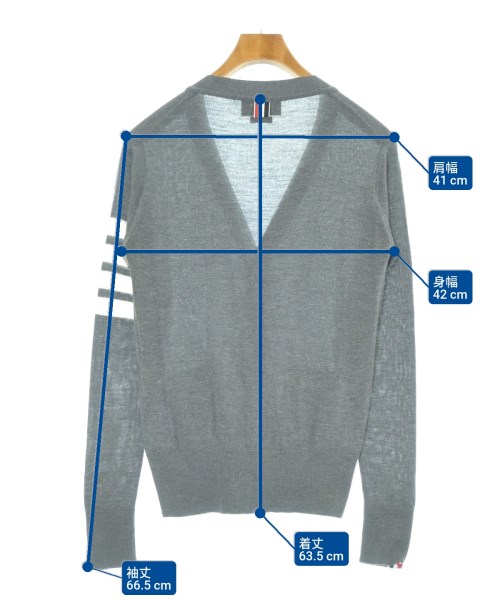 THOM BROWNE（トムブラウン）カーディガン グレー サイズ:0(XS位) メンズ/2200658175053