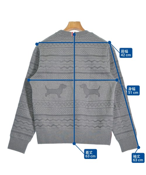 THOM BROWNE（トムブラウン）ニット・セーター グレー サイズ:2(M位) メンズ/2200660539010