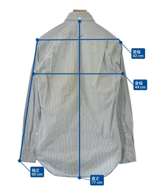 THOM BROWNE（トムブラウン）カジュアルシャツ グレー サイズ:0(XS位) メンズ/2200661166055