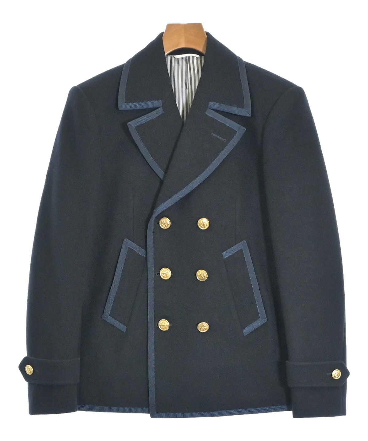 トムブラウン　ピーコート THOM BROWNE（トムブラウン）ピーコート 黒 サイズ:1(S位) メンズ