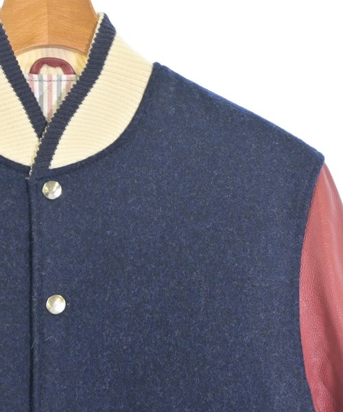 THOM BROWNE（トムブラウン）スタジャン 紺 サイズ:0(S位) メンズ/2200660779041