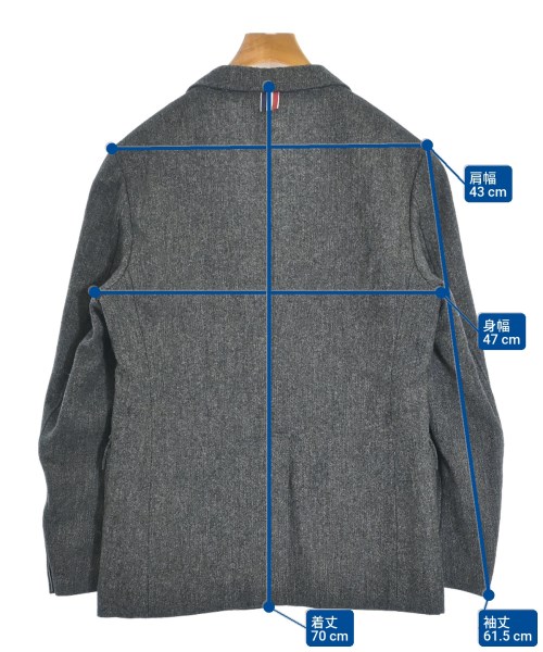 THOM BROWNE（トムブラウン）カジュアルジャケット グレー サイズ:0(XS位) メンズ/2200660779058