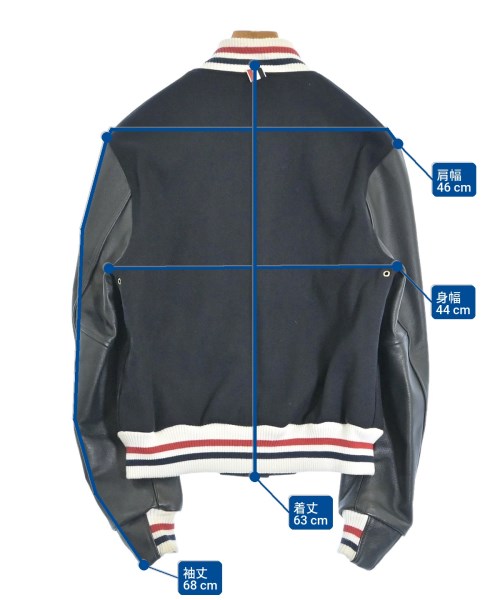 THOM BROWNE（トムブラウン）スタジャン 紺 サイズ:0(XS位) メンズ/2200660779065