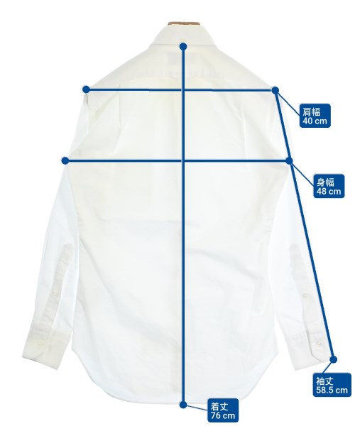 THOM BROWNE（トムブラウン）カジュアルシャツ 白 サイズ:00(XS位) メンズ/2200660779089