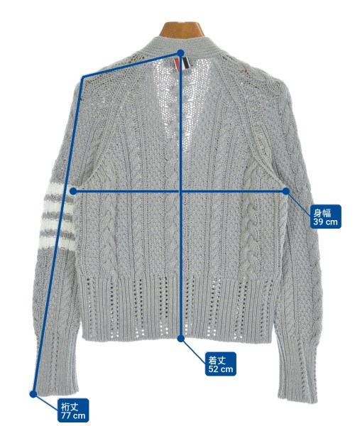 THOM BROWNE（トムブラウン）カーディガン グレー サイズ:38(S位) レディース/2200713954050