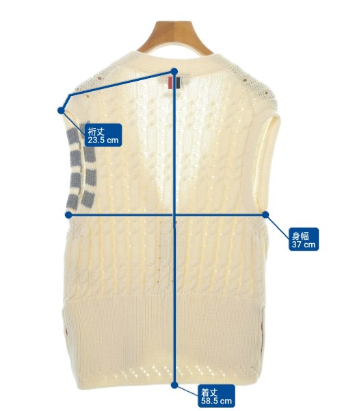 THOM BROWNE（トムブラウン）ベスト 白 サイズ:1(S位) レディース/2200717056323