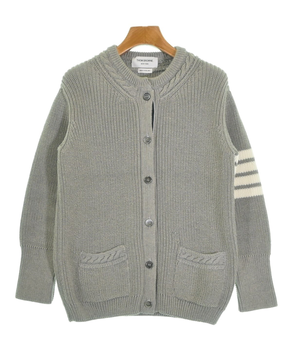 THOM BROWNE（トムブラウン）カーディガン グレー サイズ:38(S位