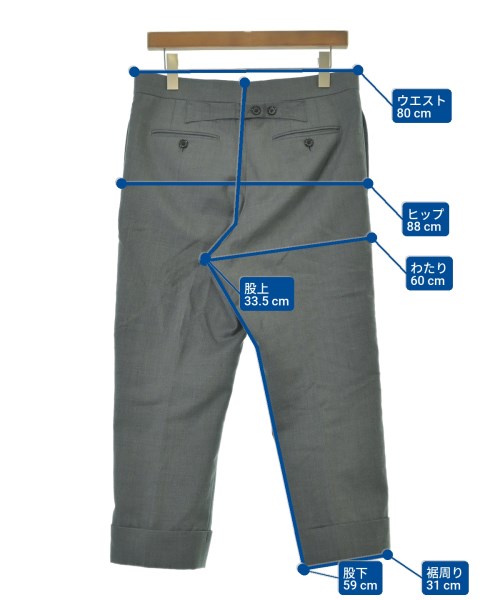 THOM BROWNE（トムブラウン）スラックス グレー サイズ:48(L位) メンズ/2200646898018