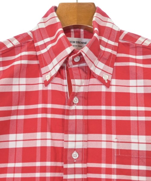 THOM BROWNE（トムブラウン）カジュアルシャツ 赤 サイズ:0(XS位) メンズ/2200612798052
