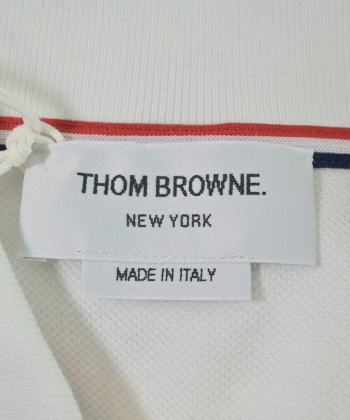 THOM BROWNE（トムブラウン）ポロシャツ 白 サイズ:0(XS位) メンズ/2200651774062