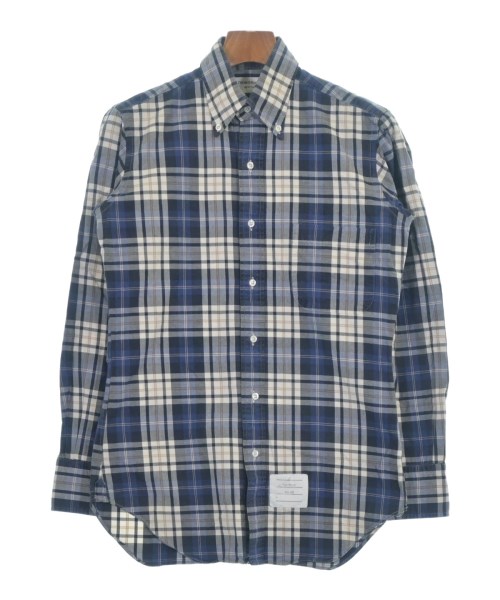 THOM BROWNE(トムブラウン)カジュアルシャツ 紺 サイズ:0(XS位)/2200647040119