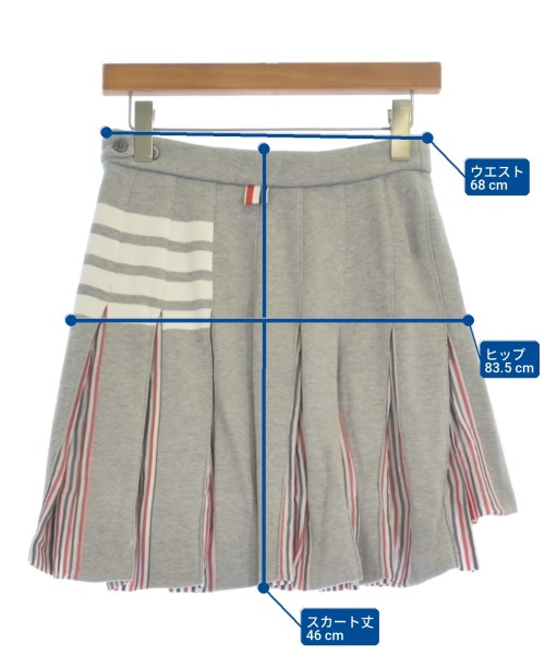 THOM BROWNE（トムブラウン）ミニスカート グレー サイズ:38(S位) レディース/2200702231124