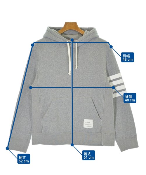 THOM BROWNE（トムブラウン）パーカー グレー サイズ:1(S位) メンズ/2200701936051