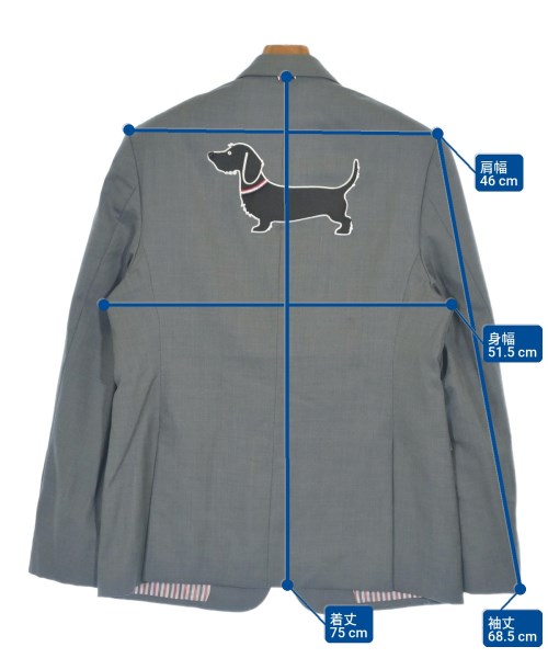 THOM BROWNE（トムブラウン）テーラードジャケット グレー サイズ:1(S位) メンズ/2200703268044