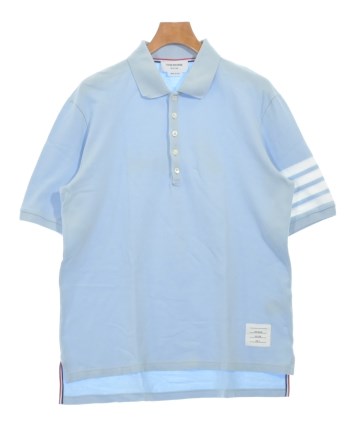 THOM BROWNE トムブラウン　ポロシャツ　メンズ　トリコカラー　L 3 THOM BROWNE（トムブラウン）ポロシャツ 青 サイズ:3(L位) メンズ
