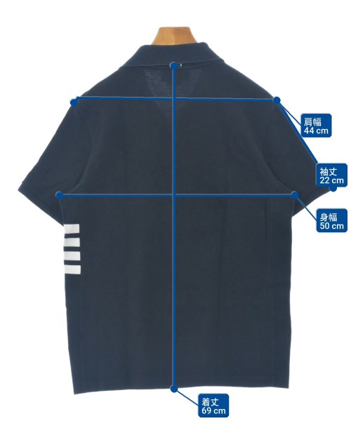 THOM BROWNE（トムブラウン）ポロシャツ 紺 サイズ:3(L位) メンズ/2200698963092