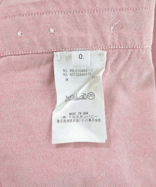 THOM BROWNE（トムブラウン）カジュアルシャツ ピンク サイズ:0(XS位) メンズ/2200705244107