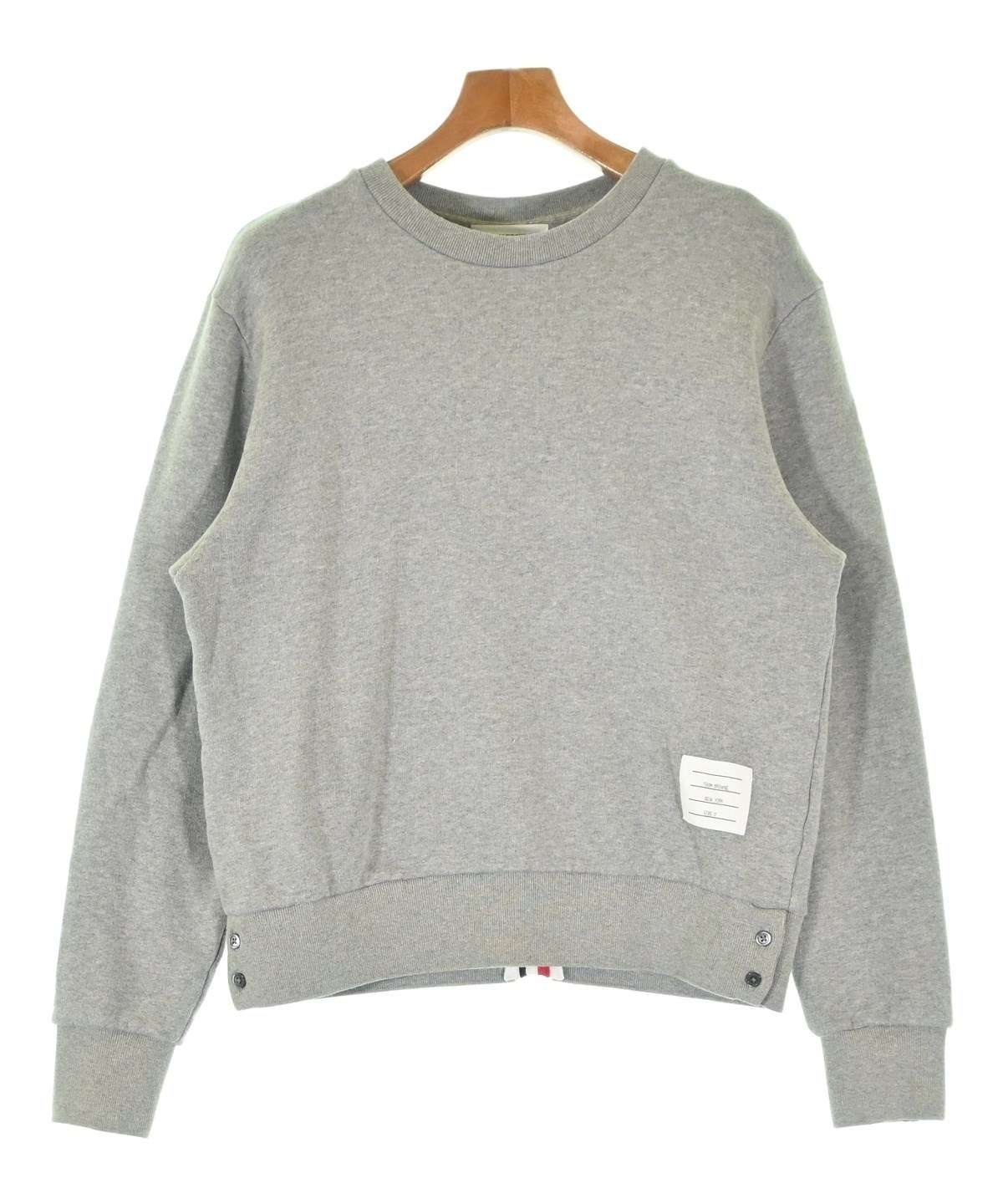トムブラウン 長袖カットソー グレー サイズ1 カナダ製 THOM BROWNE（トムブラウン）スウェット グレー サイズ:0(XS位) メンズ