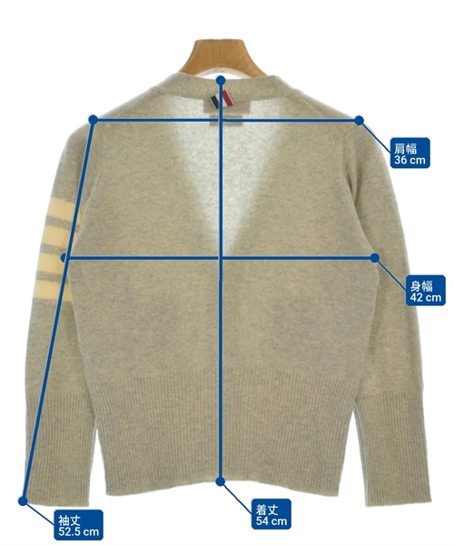 THOM BROWNE（トムブラウン）カーディガン グレー サイズ:1(S位) メンズ/2200669053029