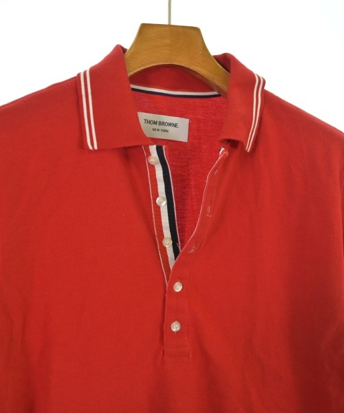 THOM BROWNE（トムブラウン）ポロシャツ 赤 サイズ:1(S位) メンズ/2200665329012
