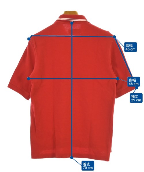 THOM BROWNE（トムブラウン）ポロシャツ 赤 サイズ:1(S位) メンズ/2200665329012