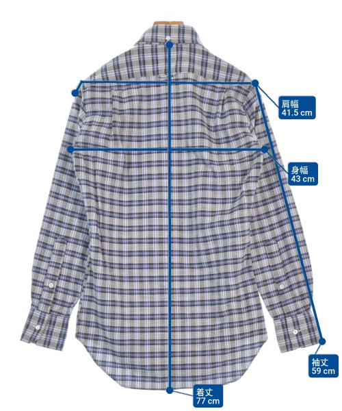 THOM BROWNE（トムブラウン）カジュアルシャツ グレー サイズ:0(XS位) メンズ/2200665329029
