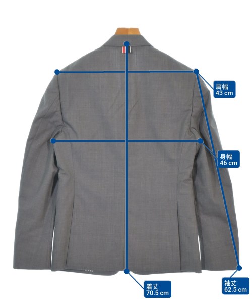 THOM BROWNE（トムブラウン）テーラードジャケット グレー サイズ:1(S位) メンズ/2200669838022