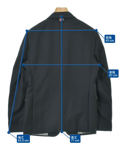 THOM BROWNE（トムブラウン）テーラードジャケット 紺 サイズ:48(L位) メンズ/2200670297016