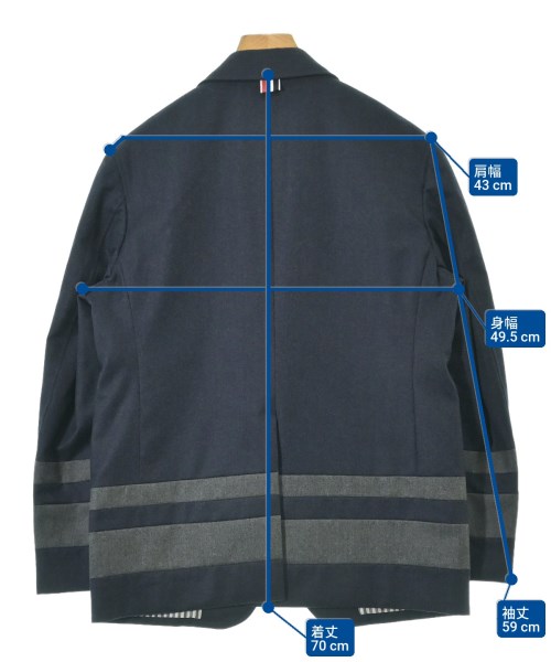 THOM BROWNE（トムブラウン）カジュアルジャケット 紺 サイズ:L メンズ/2200671594015