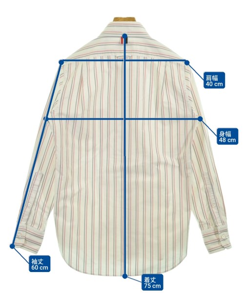 THOM BROWNE（トムブラウン）カジュアルシャツ 白 サイズ:0(XS位) メンズ/2200729321020