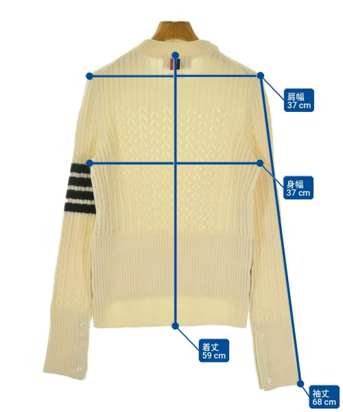 THOM BROWNE（トムブラウン）ニット・セーター 白 サイズ:38(S位) レディース/2200730705116