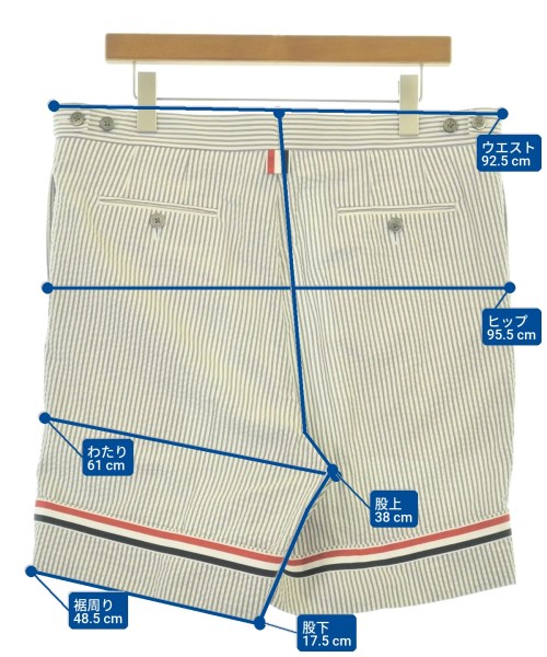 THOM BROWNE（トムブラウン）ショートパンツ 白 サイズ:3(L位) メンズ/2200732170035