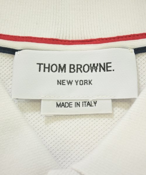 THOM BROWNE（トムブラウン）ポロシャツ 白 サイズ:0(XS位) メンズ/2200734116048