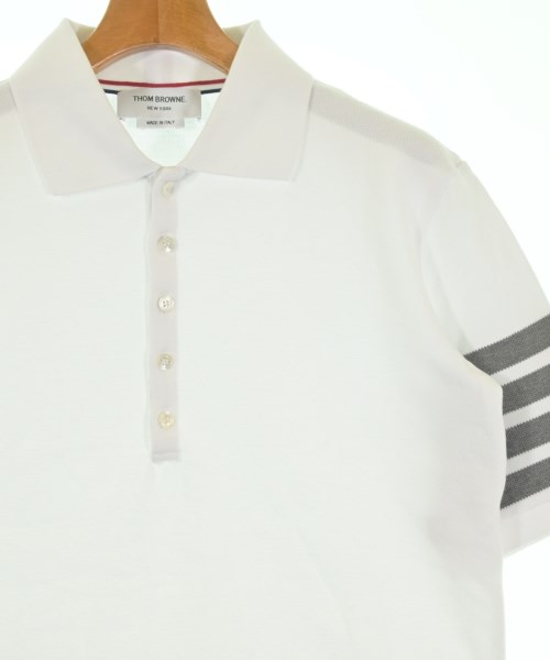 THOM BROWNE（トムブラウン）ポロシャツ 白 サイズ:0(XS位) メンズ/2200734116048