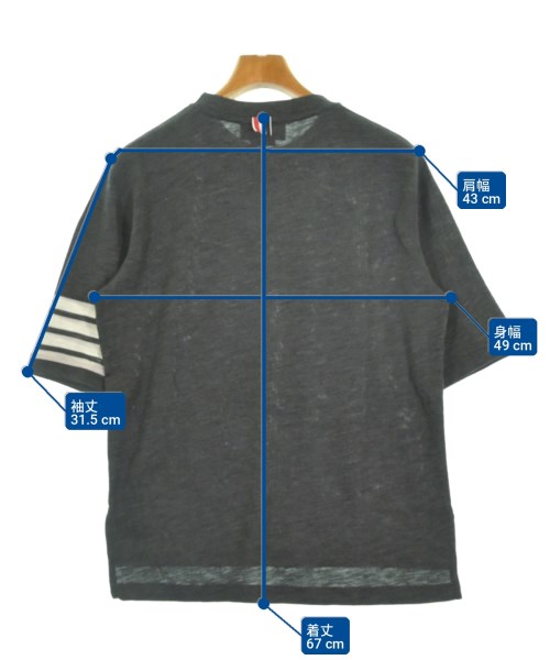 THOM BROWNE（トムブラウン）ポロシャツ グレー サイズ:1(S位) メンズ/2200734116055