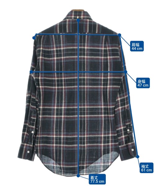 THOM BROWNE（トムブラウン）カジュアルシャツ 紺 サイズ:0(XS位) メンズ/2200735347052