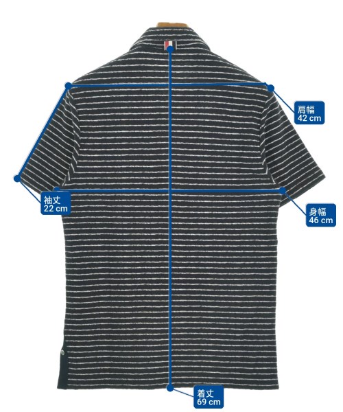 THOM BROWNE（トムブラウン）ポロシャツ 黒 サイズ:L メンズ/2200735433090