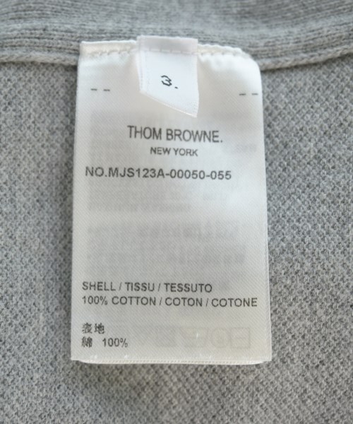 THOM BROWNE（トムブラウン）Tシャツ・カットソー グレー サイズ:3(L位) メンズ/2200735813113