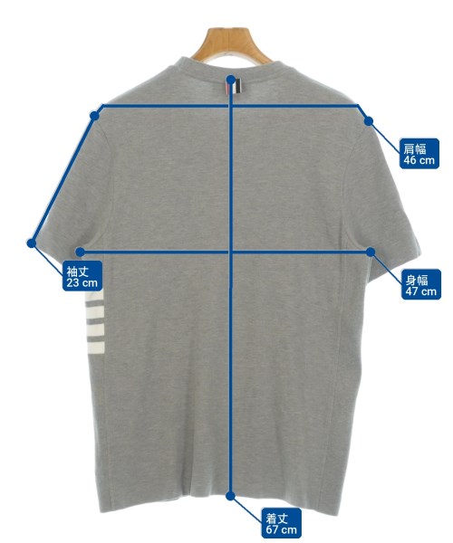 THOM BROWNE（トムブラウン）Tシャツ・カットソー グレー サイズ:3(L位) メンズ/2200735813113
