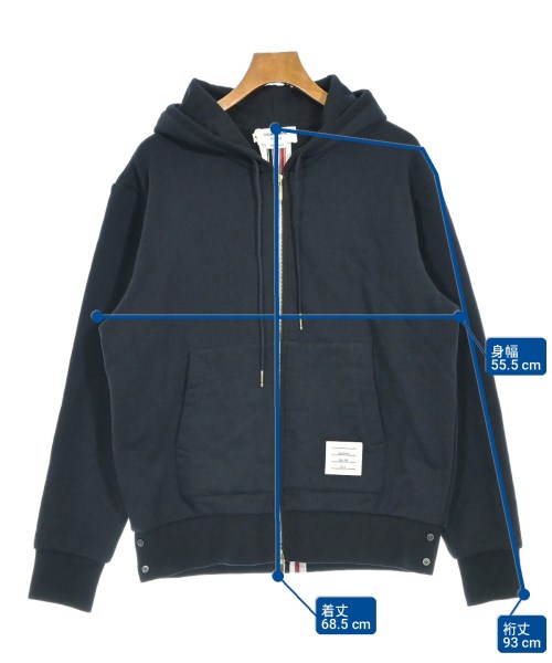 THOM BROWNE（トムブラウン）パーカー 紺 サイズ:3(L位) メンズ/2200722384046