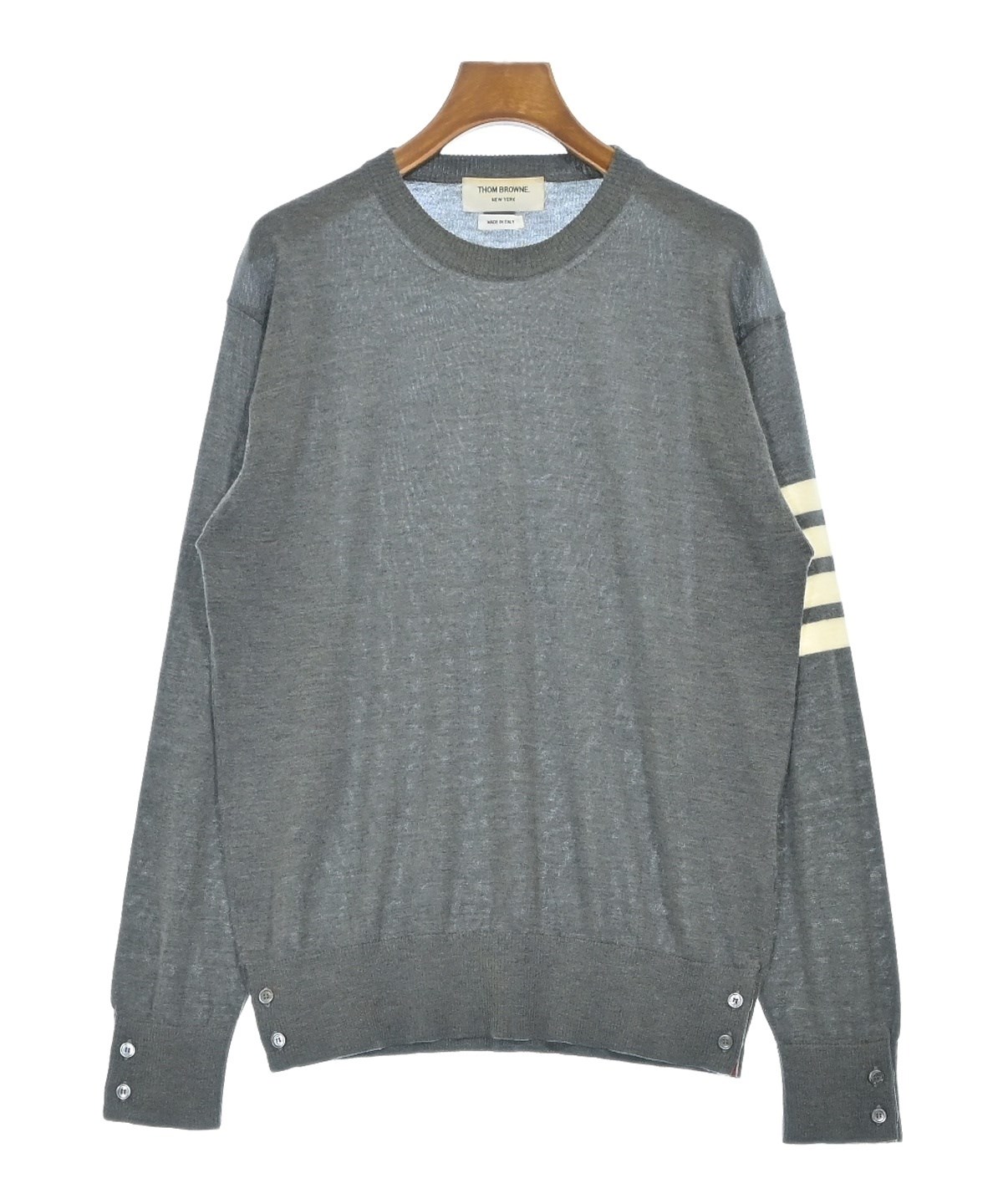 THOM BROWNE（トムブラウン）ニット・セーター グレー サイズ:3(L位