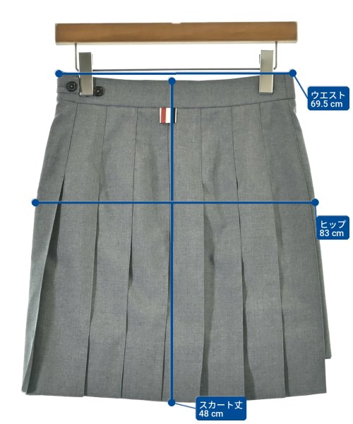 THOM BROWNE（トムブラウン）ミニスカート グレー サイズ:38(S位) レディース/2200727447050