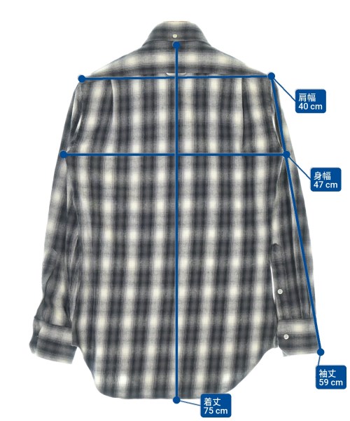 THOM BROWNE（トムブラウン）カジュアルシャツ グレー サイズ:0(XS位) メンズ/2200682738019